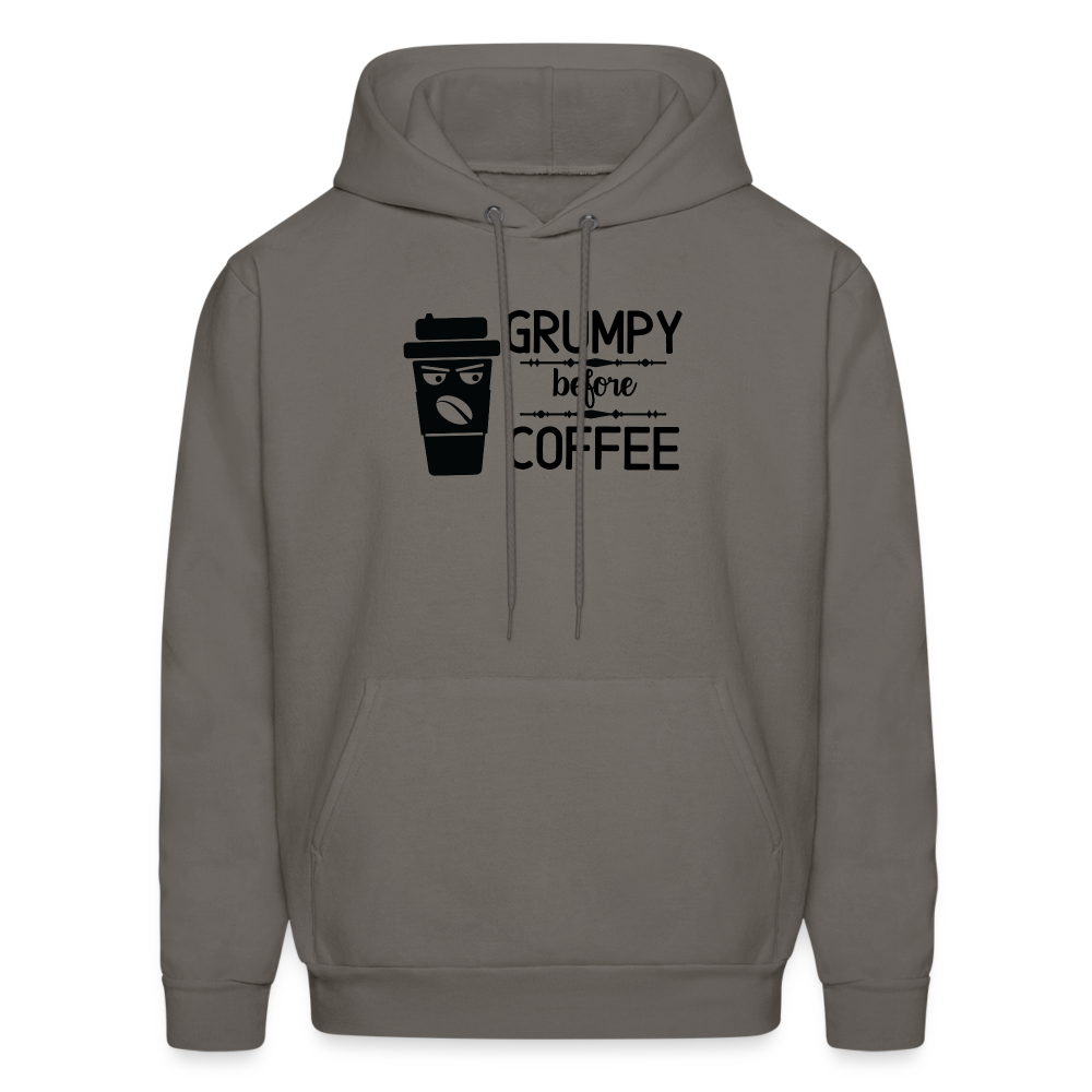 Grumpy before Coffee Hoodie - asphalt gray