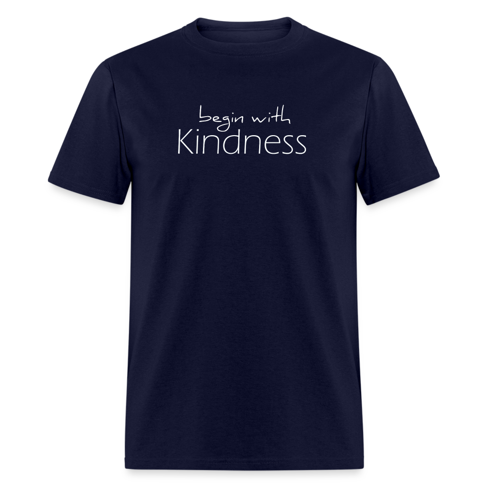 Begin with Kindness T-Shirt - navy