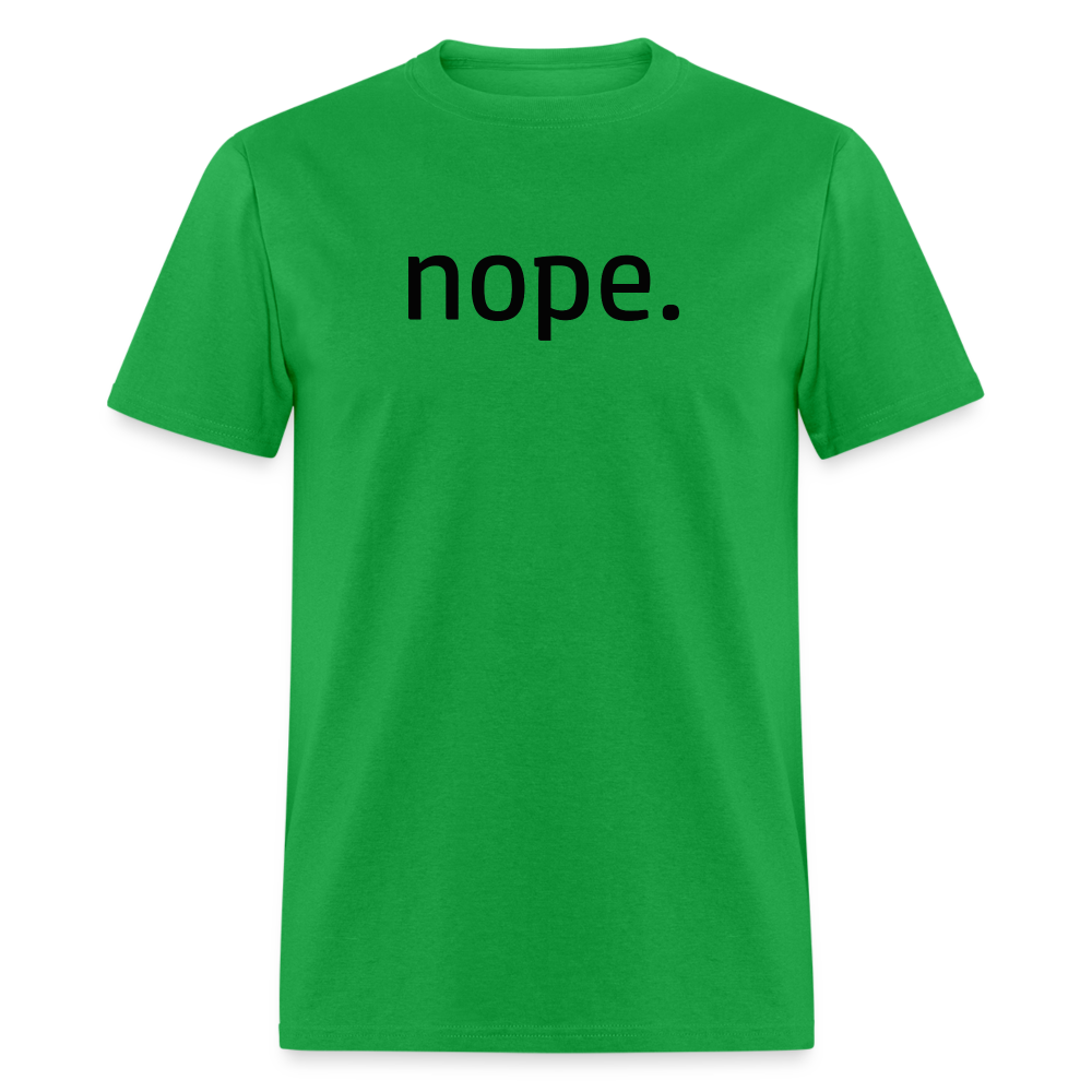 nope. T-Shirt - bright green