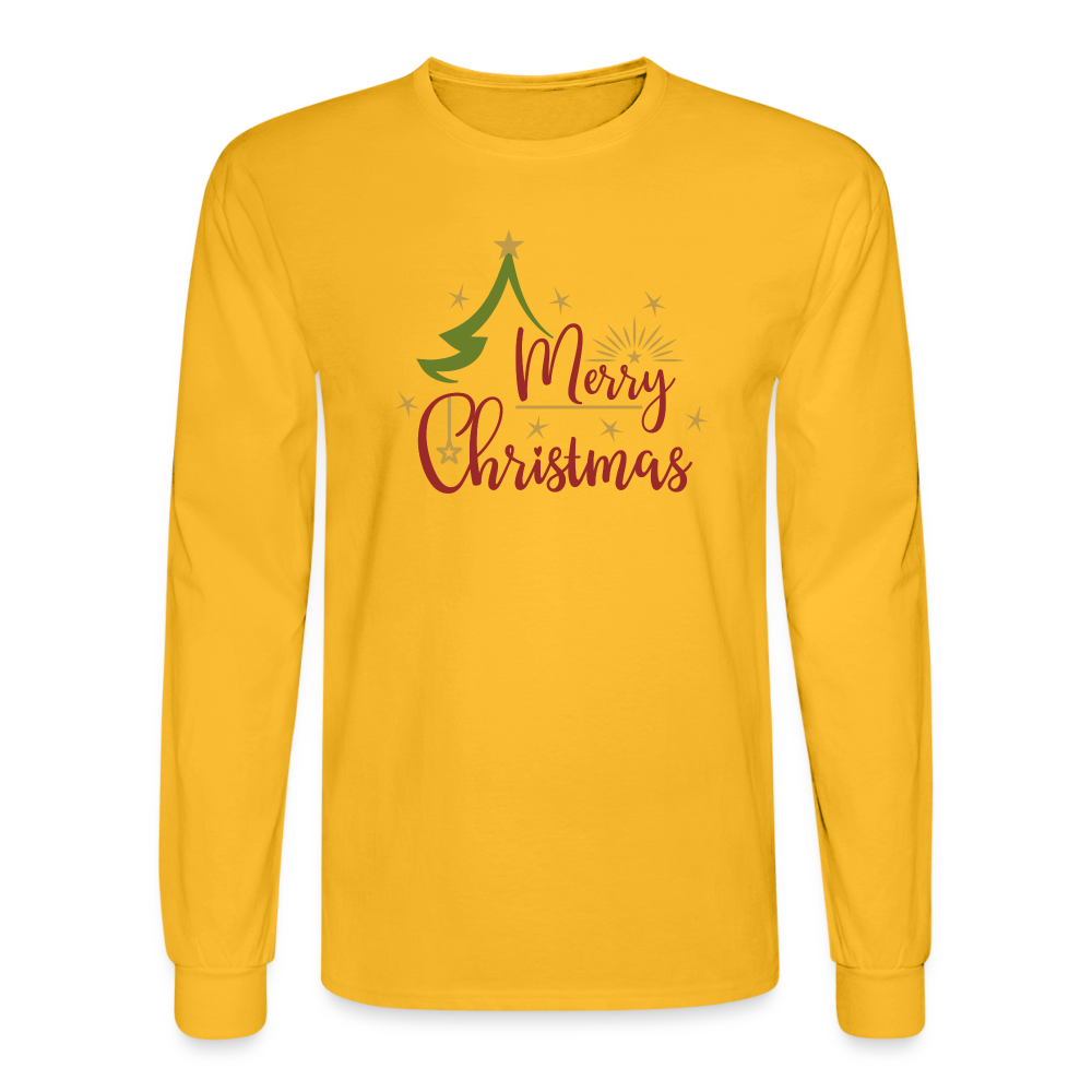 Merry Christmas Long Sleeve T-Shirt - gold