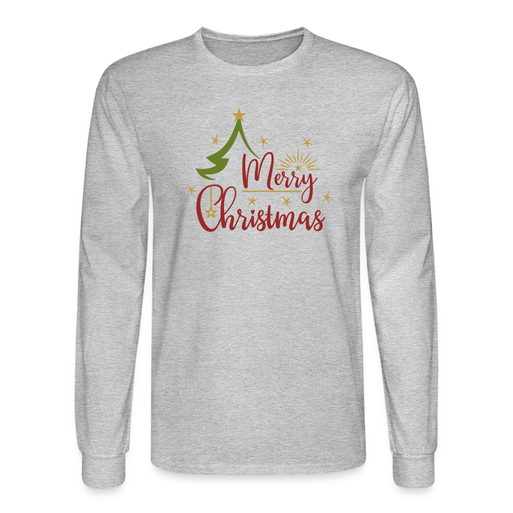 Merry Christmas Long Sleeve T-Shirt - heather gray