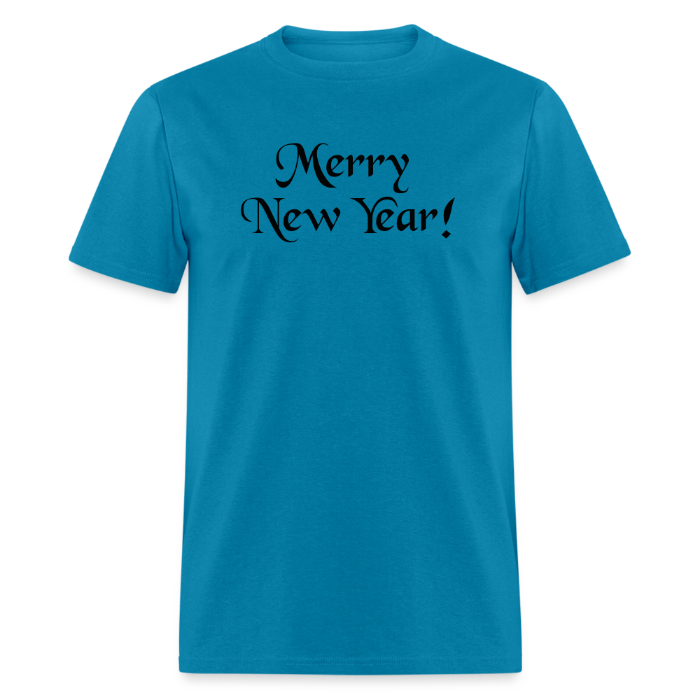 Merry New Year T-Shirt - turquoise
