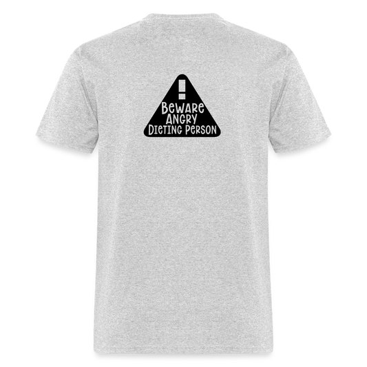 Beware Angry Dieting T-Shirt - heather gray