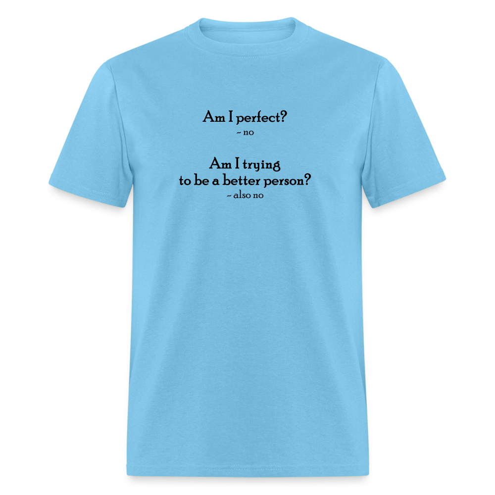 Am I Perfect T-Shirt - aquatic blue
