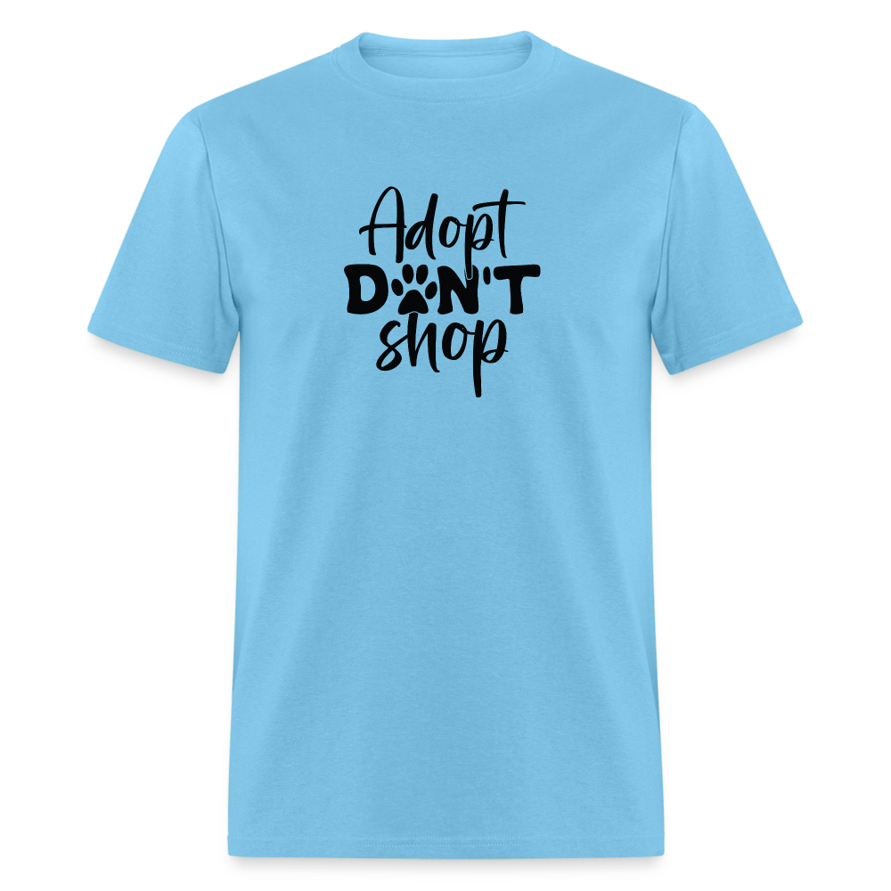 Adopt Don't Shop T-Shirt - aquatic blue