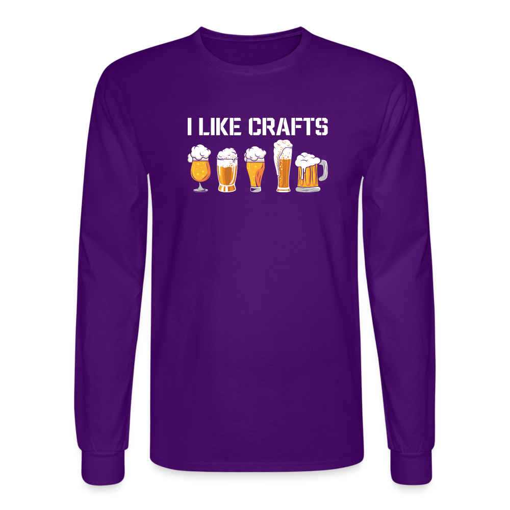 I Like Crafts Long Sleeve T-Shirt - purple