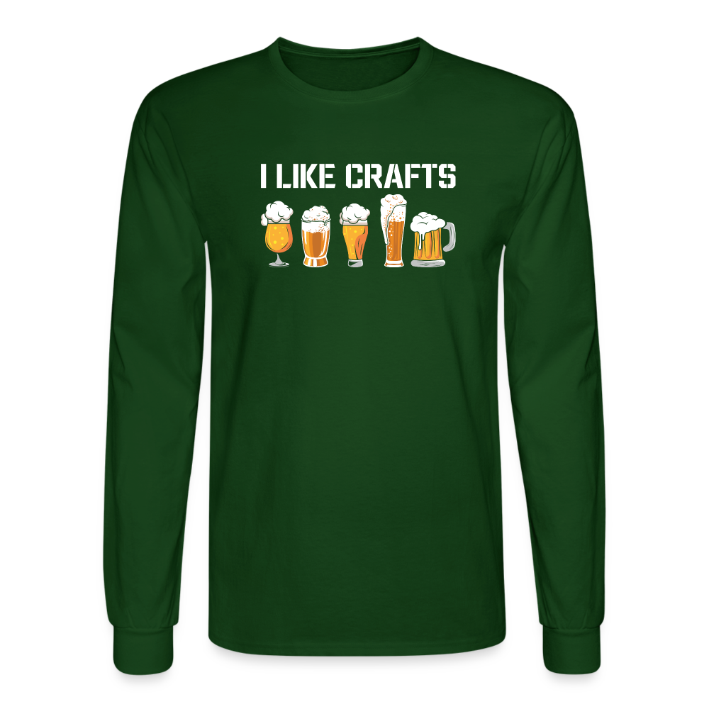 I Like Crafts Long Sleeve T-Shirt - forest green